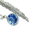 Wrapables Metal Leaf Bookmark with Charm for Book Lovers & Readers (Set of 2), Mint & Blue - 2 of 4