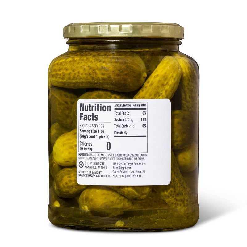 Organic Kosher Baby Dill Pickles - 32 fl oz - Good &#38; Gather&#8482;, 2 of 4