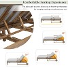 Mshliw Farmhouse-Style Wooden Outdoor Daybed for 2 - Adjustable Sun Lounger with Wheels for Poolside, Garden & Patio - 4 of 4