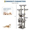 Acekool 74" Tall Multi-Level Cat Tree for Large Cats with Condo, Perches, Hammock & Feeding Station - 4 of 4