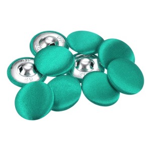 Unique Bargains Blouses Sweater Round Aluminum Cotton Fabric Cloth Covered Buttons 10 Pcs - 1 of 4