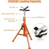 V Head Pipe Jack Stand, 28''-52'' Adjustable Folding Pipe Stand, 2500 Lb Load Capacity, for Automotive, Welding, and Construction Projects - 3 of 4