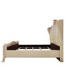 Acme Furniture 95" California King Bed Dresden Synthetic Leather & Bone White : Champagne PU, Claw Feet, Tufted Headboard - 3 of 4