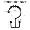 BRINJOY Shower Curtain Hooks Rings, Premium Stainless Steel Rustproof Double Glide Shower Hooks for Bathroom Shower Rods Curtains,Set of 12 - 4 of 4