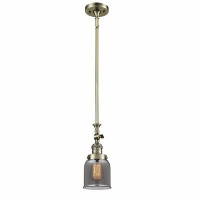 Bell - 1 Light Stem Hung Tiltable Mini Pendant In Industrial Style-14 Inches Tall and 5 Inches Wide