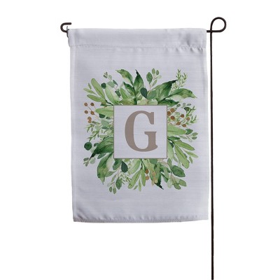 Personalization Mall Spring Greenery Personalized Letter Garden Flag