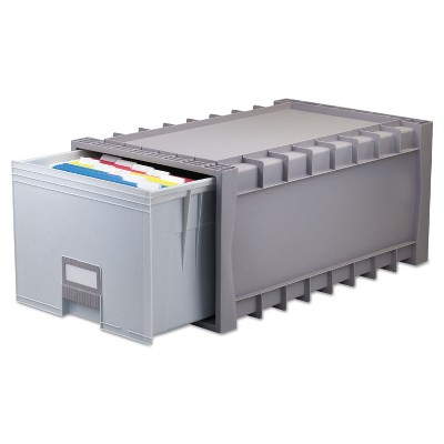 Storex Archive Storage Drawers, Letter Files, 15.25" x 24" x 11.5", Gray