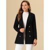 INSPIRE CHIC Women's Double Breasted Work Office Elegant Winter Notched Collar Coat - 2 of 4