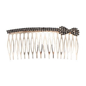 Unique Bargains Women's Bow Tie Shape Hair Insert Combs Black 1 Pc - 1 of 3