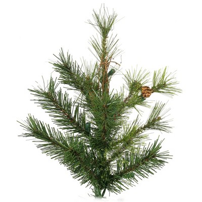 7.5' Slim Mixed Country Pine Artificial Christmas Tree with Pine Cones