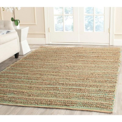 Coastal Charm Green Cotton 4' x 6' Handmade Flat Woven Area Rug