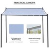Resenkos Outdoor Garden Gazebo, Sunshade Gazebo Canopy,9' x 10' Outdoor Pergola with Canopy, Patio Sun Shade Shelter Grill Gazebo,Gray - 3 of 4