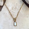 Adornia Tarnish Resistant 18k Gold Plated Mother of Pearl Toggle Necklace - 3 of 4