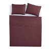 VCNY 3pc Full/Queen Solomun Pinsonic Quilt Bedding Set Maroon: Hypoallergenic, Embroidered, Microfiber - 3 of 4