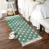 Design Imports Geometric Textured Fringe - Teal - 2 Ft 3 In X 6 Ft - 4 of 4