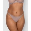 Curvy Couture Women's Plus Size Sheer Mesh G-String Bikini Panty - 4 of 4