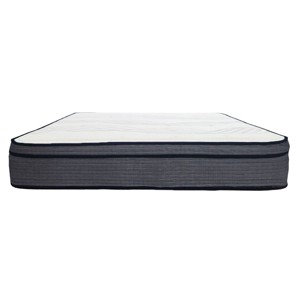 NicBex 14 Inch Hybrid Mattress for a Cool Sleep,Fiberglass Free,Pressure Relief,Plush Feel Mattresses,White+Gray - 1 of 4