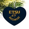 ETSU Buccaneers Heart Love Wood Christmas Tree Holiday Ornament - 2 of 3
