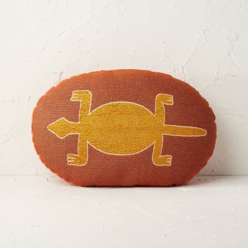Oval Jungalow Lizard Decorative Throw Pillow Burnt Orange - Opalhouse™ designed with Jungalow™ - image 1 of 3