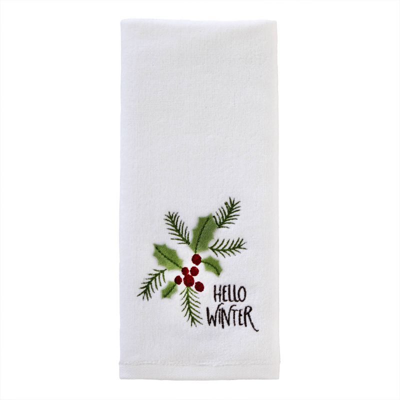 2pc Hello Winter Holly Hand Towel Set - SKL Home, 4 of 9