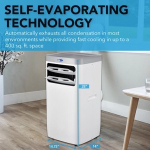 Whynter ARC-115WG 11,000 BTU (6,800 BTU SACC) Compact Portable Air Conditioner, Dehumidifier, and Fan with Remote Control, up to 400 sq ft - 1 of 4