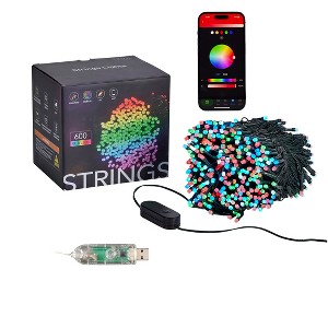 Christmas Vivvi App Based Indoor/Outdoor String Lights, 196.8 Ft 600 LEDs - 1 of 4