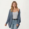 Anna-Kaci Women's Open Front Knit Cardigan with Dolman Sleeves and Relaxed Fit - 2 of 4