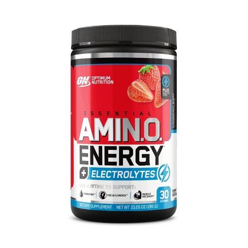 Optimum Nutrition Ae + Electro Strawberry Burst Energy Drink - 10.5oz ...