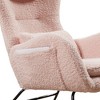 CAVINAS Rocking Chair Modern Accent Chair Upholstery Glider Rocking Chair with High Backrest Comfy Chair - 3 of 4
