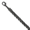 Black Bow Jewelry Mens Stainless Steel Gunmetal Plated Fancy Box Chain Necklace, 24 Inch - 3 of 4