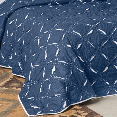 Full White Cotton Reversible Quilt with Quilted Stitching