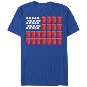 Men's Lost Gods Fourth of July  Pong American Flag T-Shirt - 1 of 4