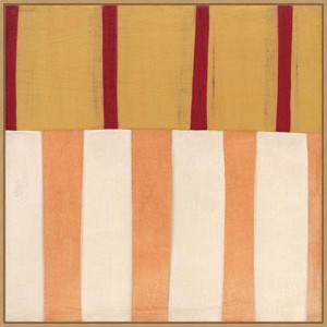 30" x 30" Broken Stripes III by Laura Nugent Framed Canvas Wall Art Print - Amanti Art: Modern Lithograph, Polystyrene Frame - 1 of 4