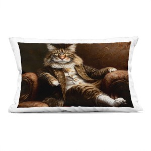 Stupell Industries Baron Whiskerton Cat Indoor Decorative Throw Pillow, 14 x 20 - 1 of 3