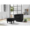 Racxily 360° Swivel Accent Chair withCorduroy Skin-Friendly Sturdy, Modern Elegant Comfy Chair for Living Room Bedroom Study, Rubber Wood Frame - 2 of 4