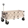 Foldable Extended Wagon with 220lbs Weight Capacity, Heavy Duty 300L Folding Utility Garden Cart - 2 of 4