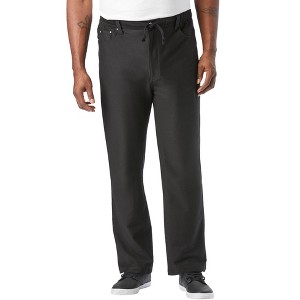 KingSize Men's Big & Tall 5-Pocket Relaxed Fit Denim Look Sweatpants - 1 of 4