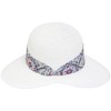 Magid Geometric Print Ribbon Straw Garden Hat - 3 of 3