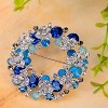 Anna-Kaci Crystal Rhinestone Faux Pearl Flower Swirl Wreath Fashion Pin Brooch - 2 of 4