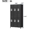 Garvee Steel Storage Locker Cabinet, 72" Heavy-Duty Metal Locker for School, Gym & Office, Black - 2 of 4