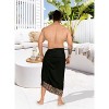 HAPPY BAY Men's Beachwear Pareo Wrap Summer Sarong One Size Charcoal Geometric - 4 of 4