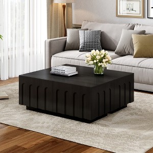 Convertible Coffee Table TV Stand for TVs up to 80", Multi-Functional Cabinet Cocktail Table Center Table TV Console Media Console - ModernLuxe - 1 of 4