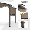 EAGLE PEAK 11.4x11.4 Outdoor Pergola with Retractable Textilene Sun Shade Top - 3 of 4