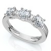 Pompeii3 3/4Ct Jade Diamond Wedding Stackable Ring 14k Gold or Platinum Lab Created - 3 of 4
