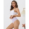 Allegra K Women's High Waist Tummy Control Stretch T-back Breathable Comfortable Thongs - 4 of 4