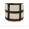 Modern Terra Cotta Vase – 6"H Small Ivory and Black Glazed Clay for Shelf or Entryway – By Melrose - 3 of 3