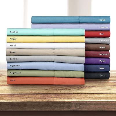 Sage Green Queen Cotton Flat Sheet Set