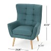 GDFStudio Evie Mid-Century Modern Fabric Tufted Club Chair with Splayed Legs - 3 of 4