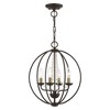 Livex Lighting Arabella 4 - Light Chandelier in  Bronze/Antique Brass - 3 of 4