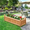 Yaheetech Wooden Raised Garden Bed Garden Planter for Yard Light Brown - 2 of 4